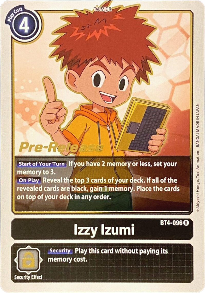 Izzy Izumi [BT4-096] [Great Legend Pre-Release Promos] | The Gaming-Verse