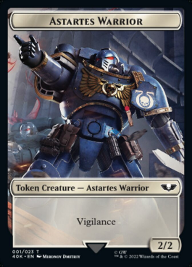 Astartes Warrior // Cherubael Double-sided Token (Surge Foil) [Universes Beyond: Warhammer 40,000 Tokens] | The Gaming-Verse