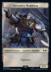 Astartes Warrior // Clue Double-sided Token (Surge Foil) [Universes Beyond: Warhammer 40,000 Tokens] | The Gaming-Verse