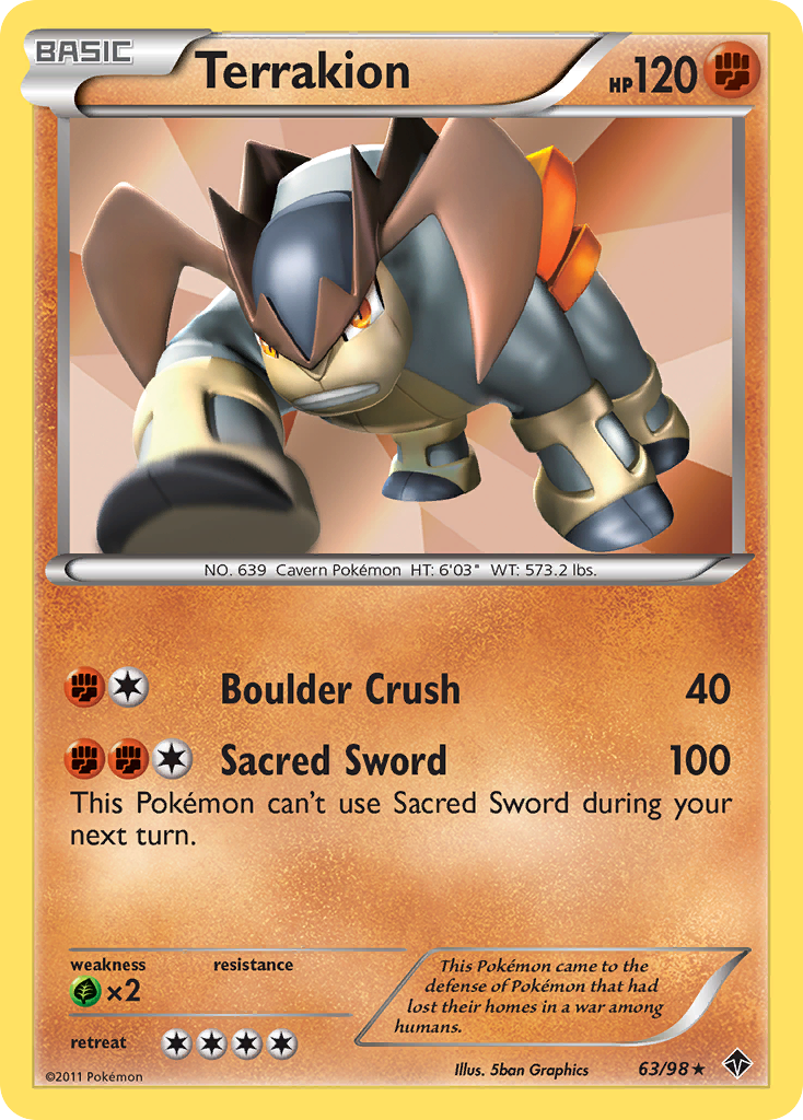 Terrakion (63/98) [Black & White: Emerging Powers] | The Gaming-Verse