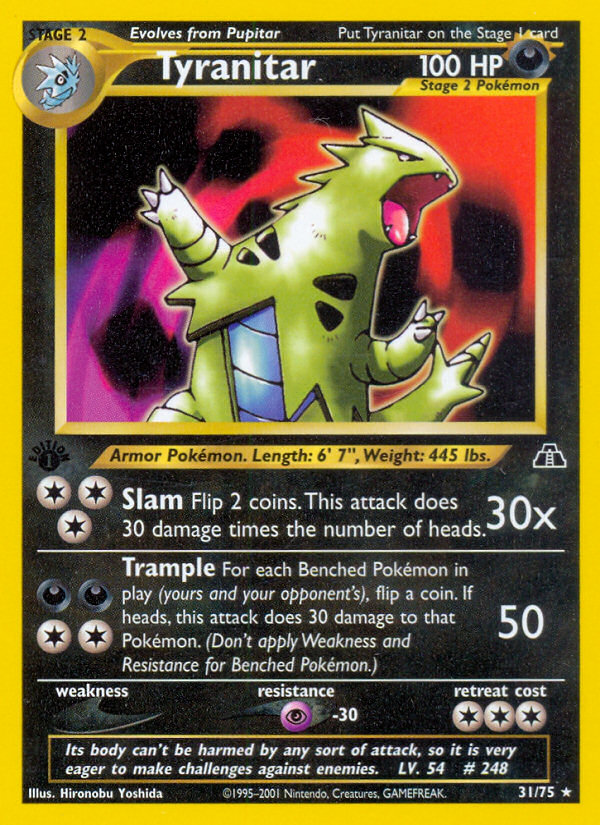 Tyranitar (31/75) [Neo Discovery 1st Edition] | The Gaming-Verse