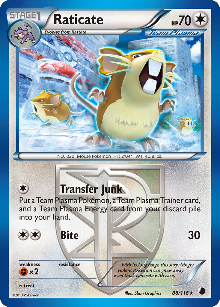 Raticate (88/116) [Black & White: Plasma Freeze] | The Gaming-Verse