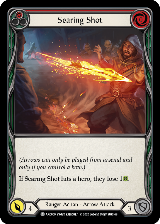 Searing Shot (Red) [ARC069] Unlimited Rainbow Foil | The Gaming-Verse