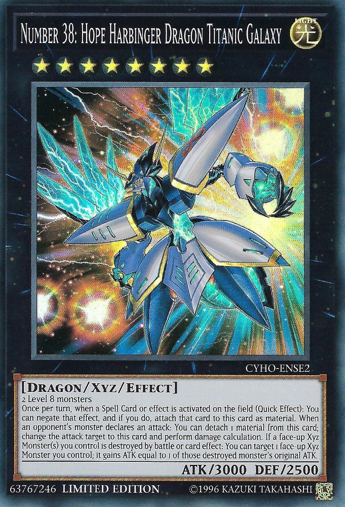 Number 38: Hope Harbinger Dragon Titanic Galaxy [CYHO-ENSE2] Super Rare | The Gaming-Verse