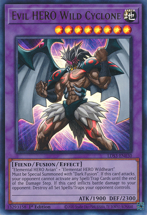 Evil HERO Wild Cyclone [LDS3-EN030] Ultra Rare | The Gaming-Verse