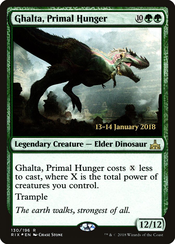 Ghalta, Primal Hunger [Rivals of Ixalan Prerelease Promos] | The Gaming-Verse