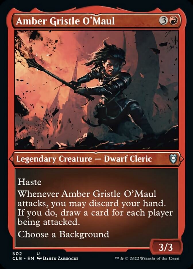 Amber Gristle O'Maul (Foil Etched) [Commander Legends: Battle for Baldur's Gate] | The Gaming-Verse