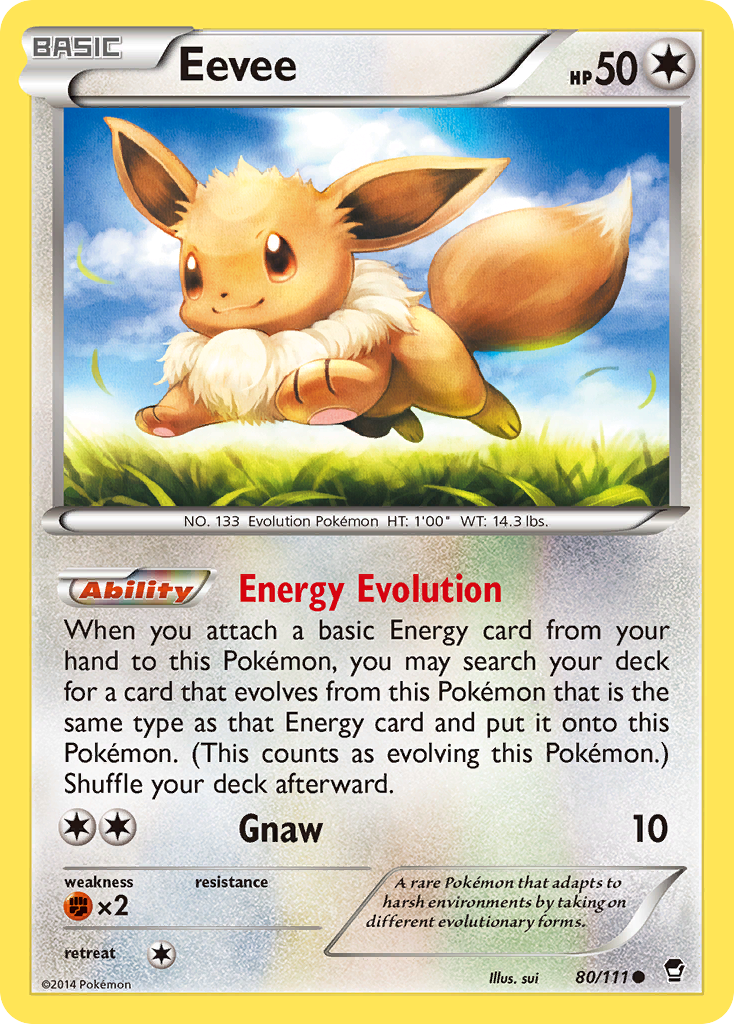 Eevee (80/111) [XY: Furious Fists] | The Gaming-Verse