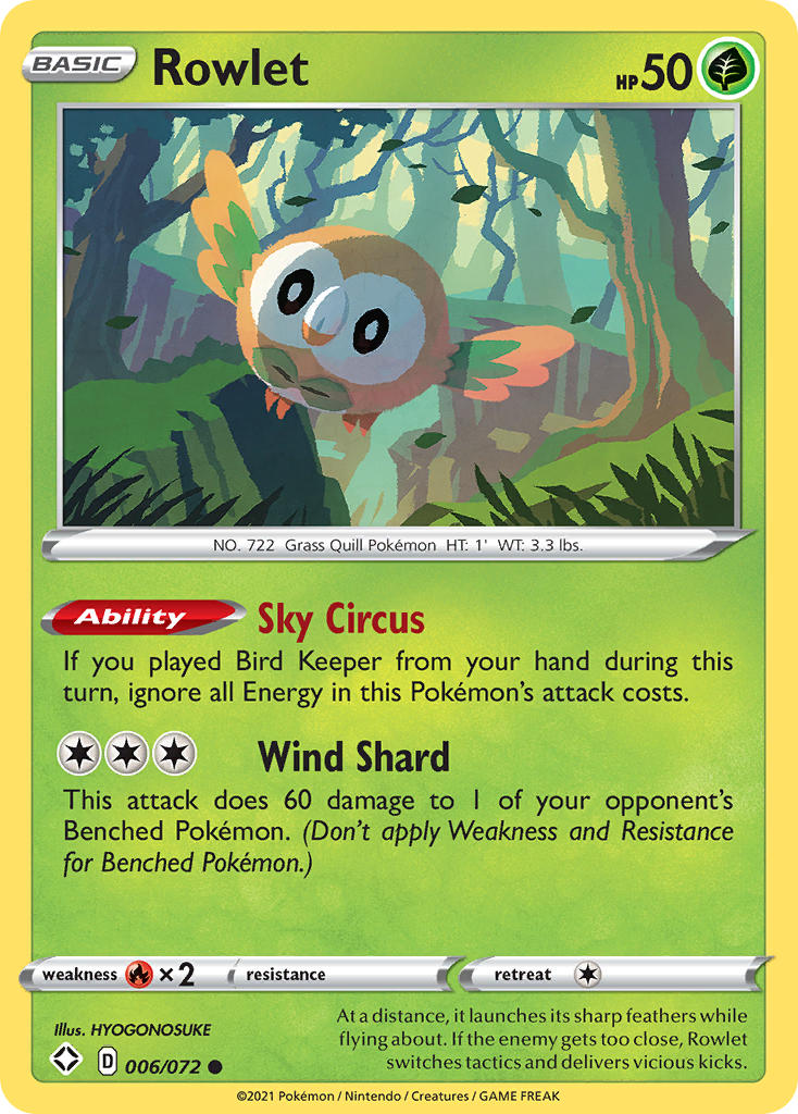 Rowlet (006/072) [Sword & Shield: Shining Fates] | The Gaming-Verse