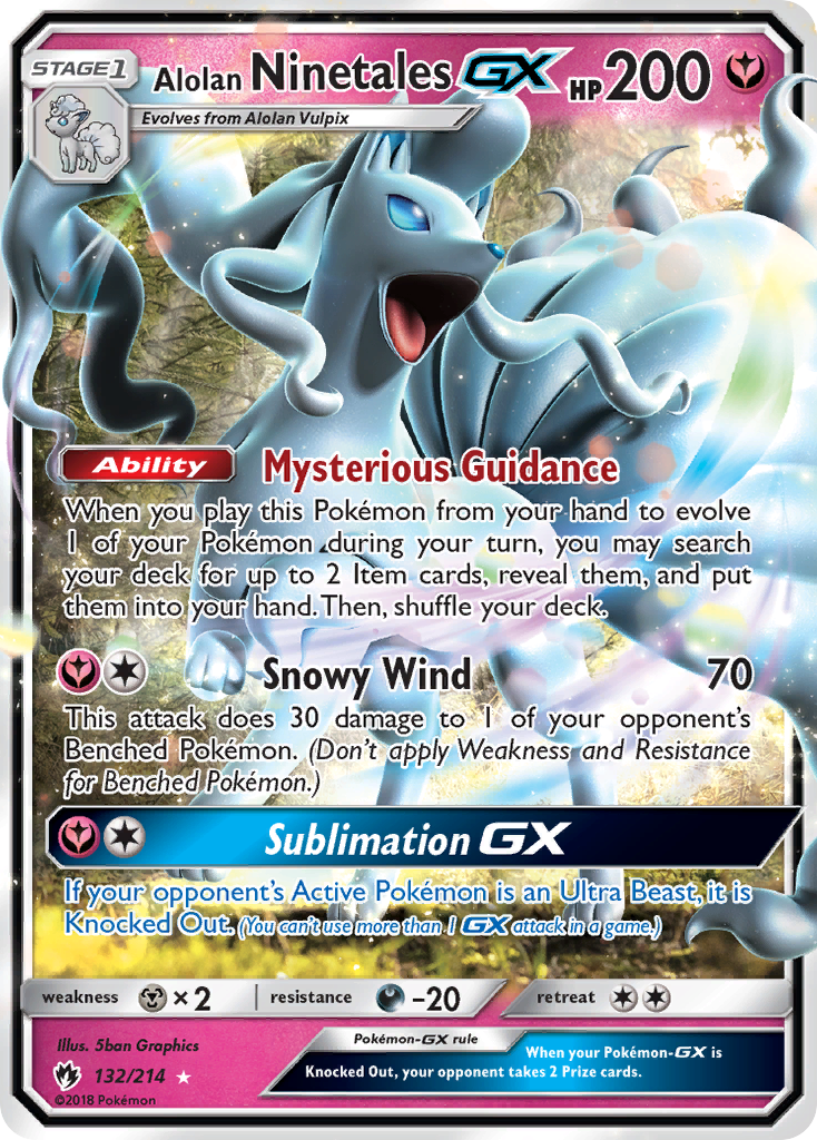 Alolan Ninetales GX (132/214) [Sun & Moon: Lost Thunder] | The Gaming-Verse