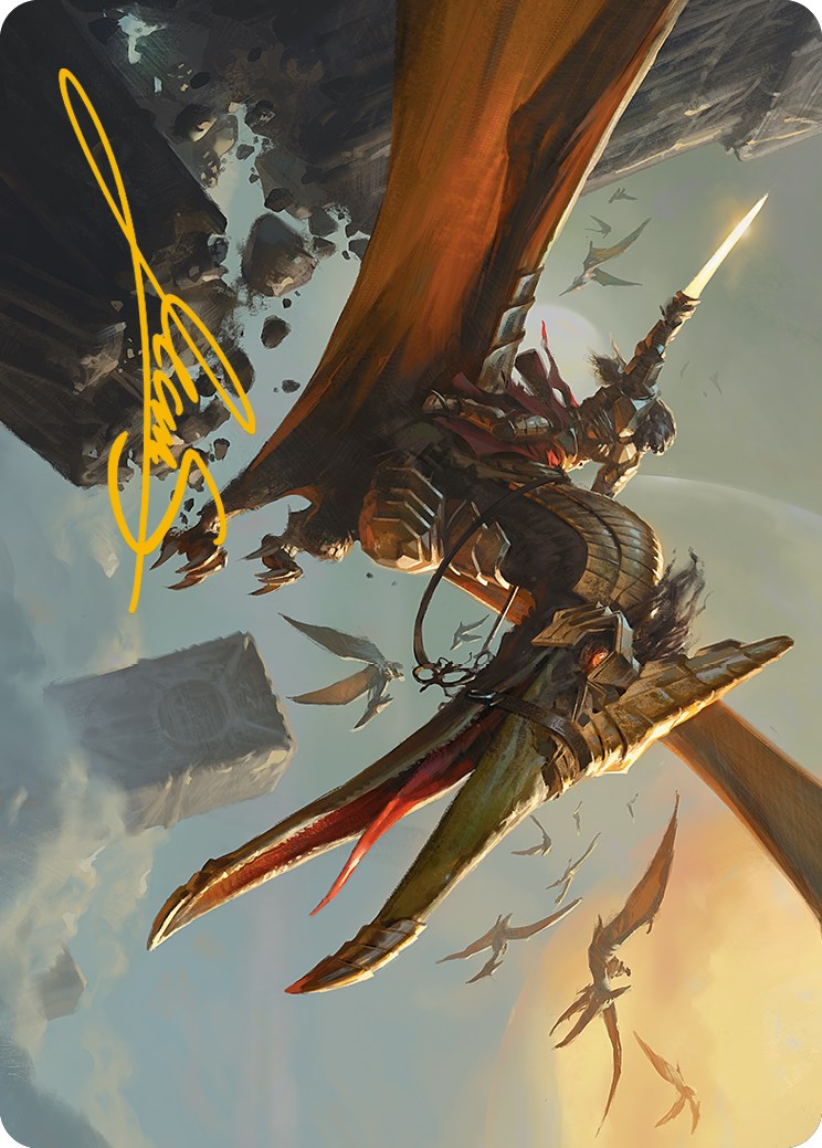 Skyhunter Strike Force Art Card (Gold-Stamped Signature) [Phyrexia: All Will Be One Art Series] | The Gaming-Verse