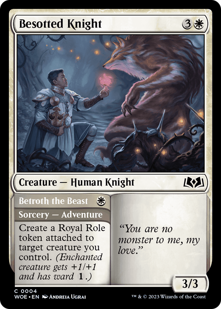 Besotted Knight // Betroth the Beast [Wilds of Eldraine] | The Gaming-Verse