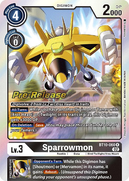 Sparrowmon [BT10-060] [Xros Encounter Pre-Release Cards] | The Gaming-Verse