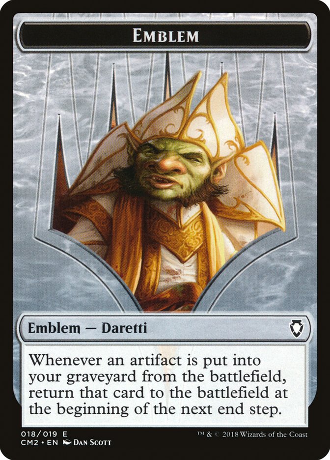 Emblem - Daretti, Scrap Savant [Commander Anthology Volume II Tokens] | The Gaming-Verse