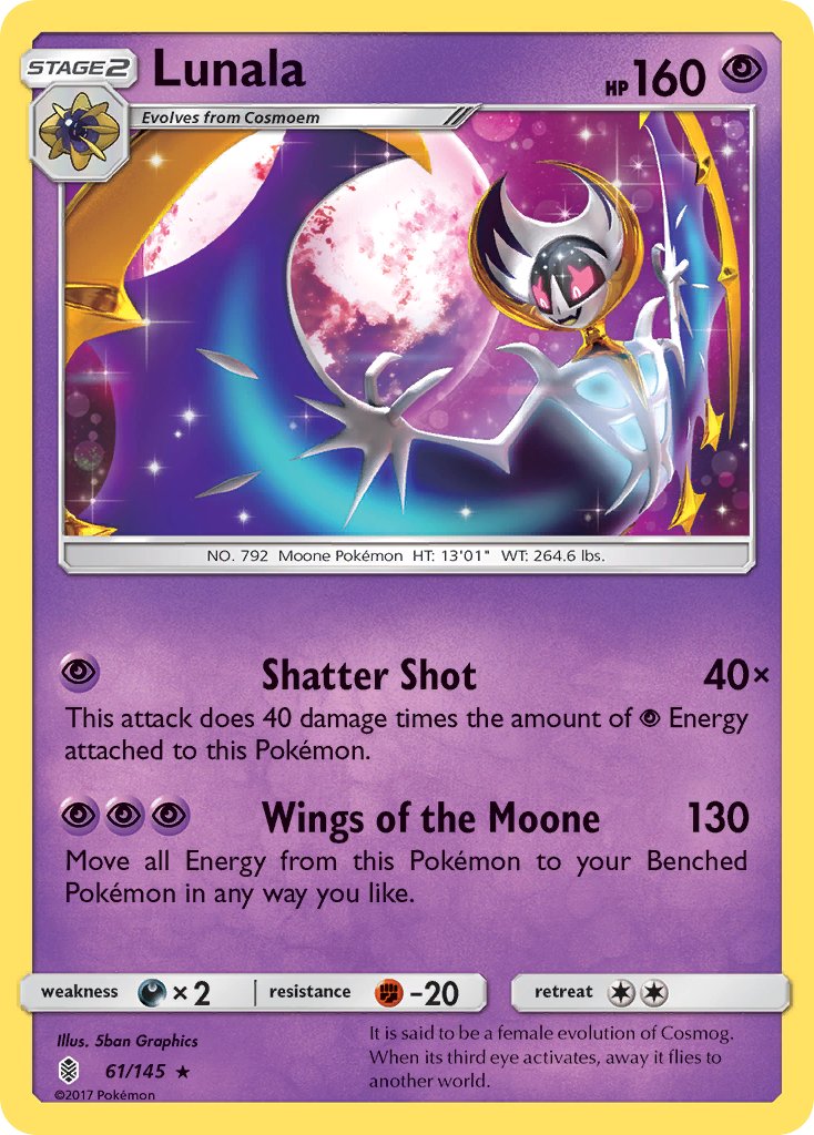 Lunala (61/145) (Theme Deck Exclusive) [Sun & Moon: Guardians Rising] | The Gaming-Verse