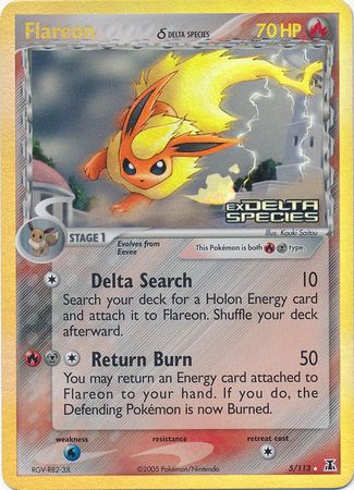 Flareon (5/113) (Delta Species) (Stamped) [EX: Delta Species] | The Gaming-Verse