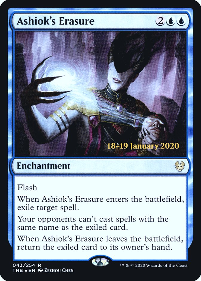 Ashiok's Erasure [Theros Beyond Death Prerelease Promos] | The Gaming-Verse