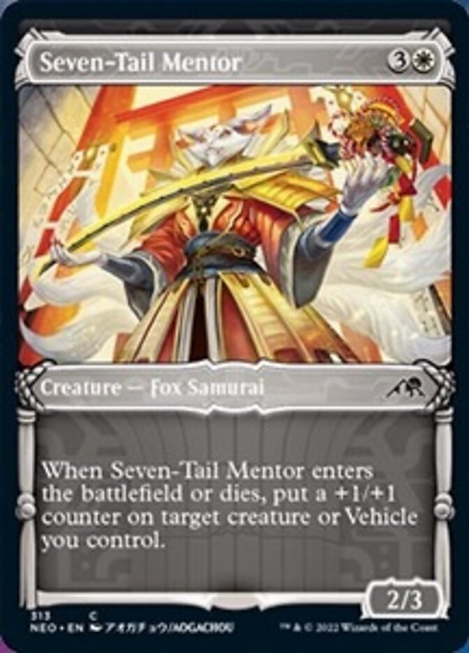 Seven-Tail Mentor (Showcase Samurai) [Kamigawa: Neon Dynasty] | The Gaming-Verse