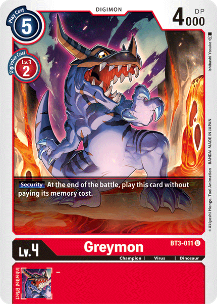 Greymon [BT3-011] [Release Special Booster Ver.1.5] | The Gaming-Verse