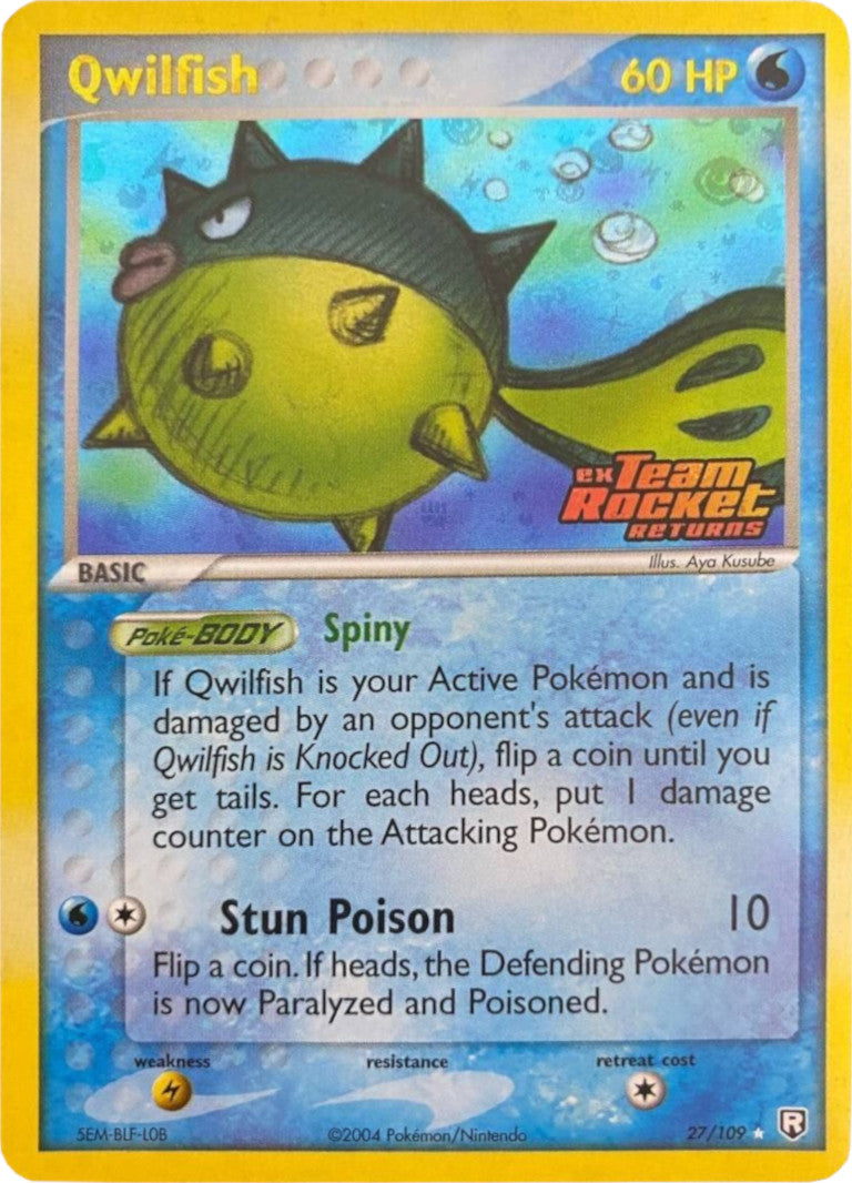 Qwilfish (27/109) (Stamped) [EX: Team Rocket Returns] | The Gaming-Verse