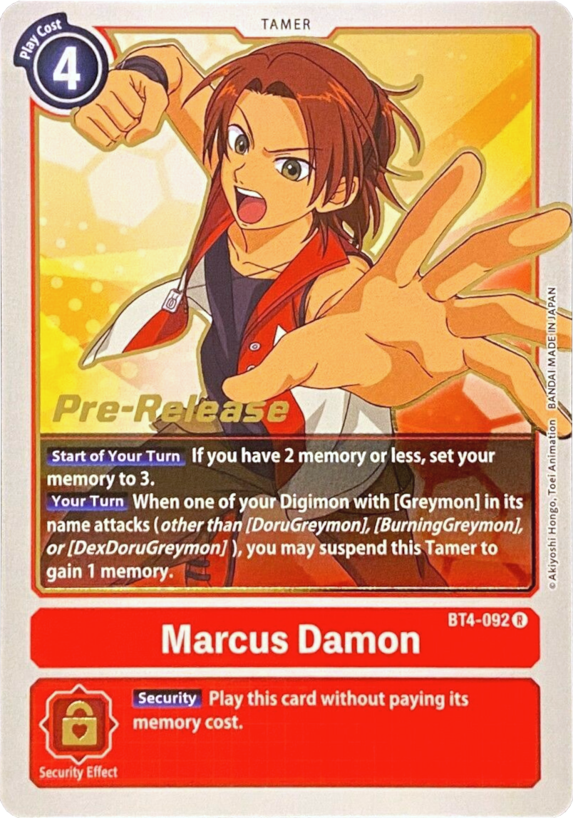 Marcus Damon [BT4-092] [Great Legend Pre-Release Promos] | The Gaming-Verse