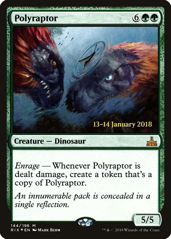 Polyraptor (Prerelease) [Rivals of Ixalan Prerelease Promos] | The Gaming-Verse