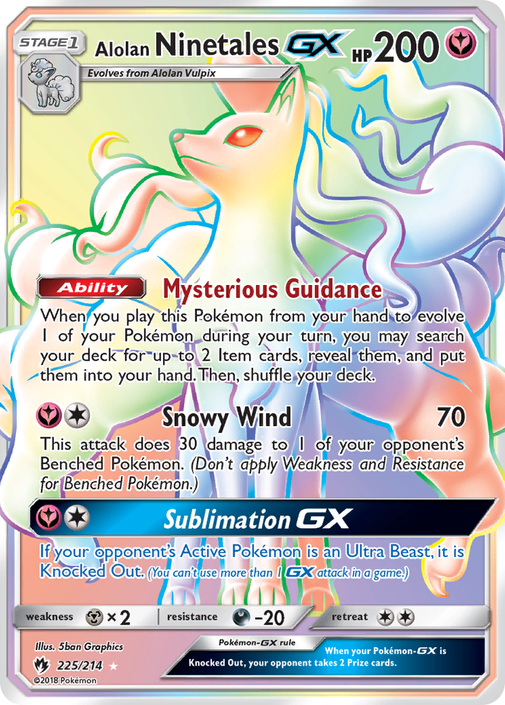 Alolan Ninetales GX (225/214) [Sun & Moon: Lost Thunder] | The Gaming-Verse