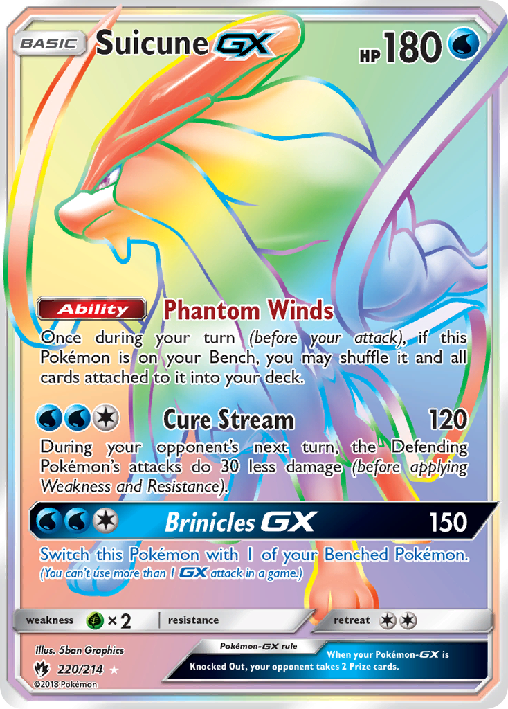 Suicune GX (220/214) [Sun & Moon: Lost Thunder] | The Gaming-Verse