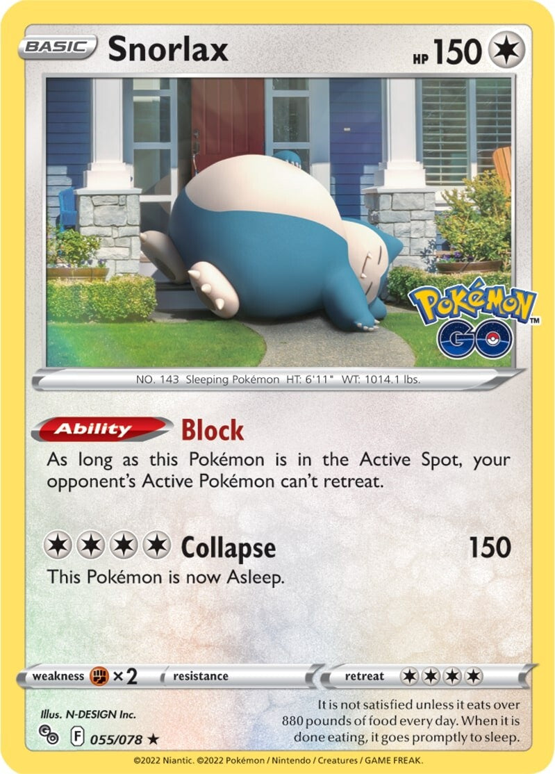 Snorlax (055/078) [Pokémon GO] | The Gaming-Verse