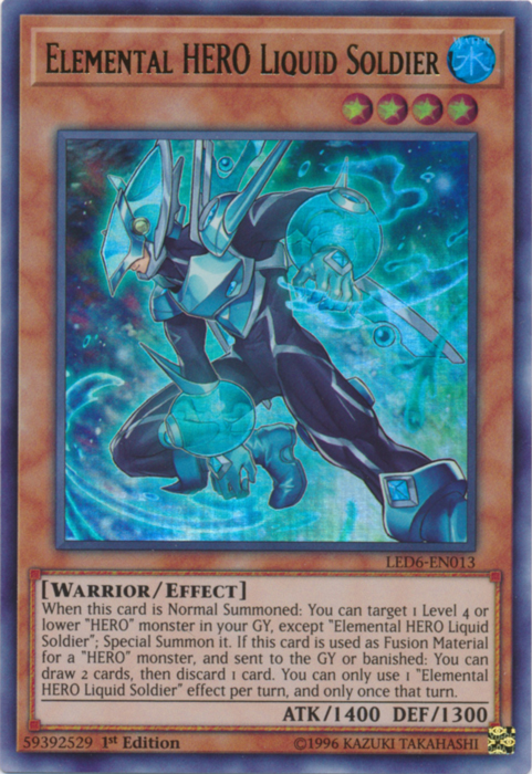 Elemental Hero Liquid Soldier [LED6-EN013] Ultra Rare | The Gaming-Verse