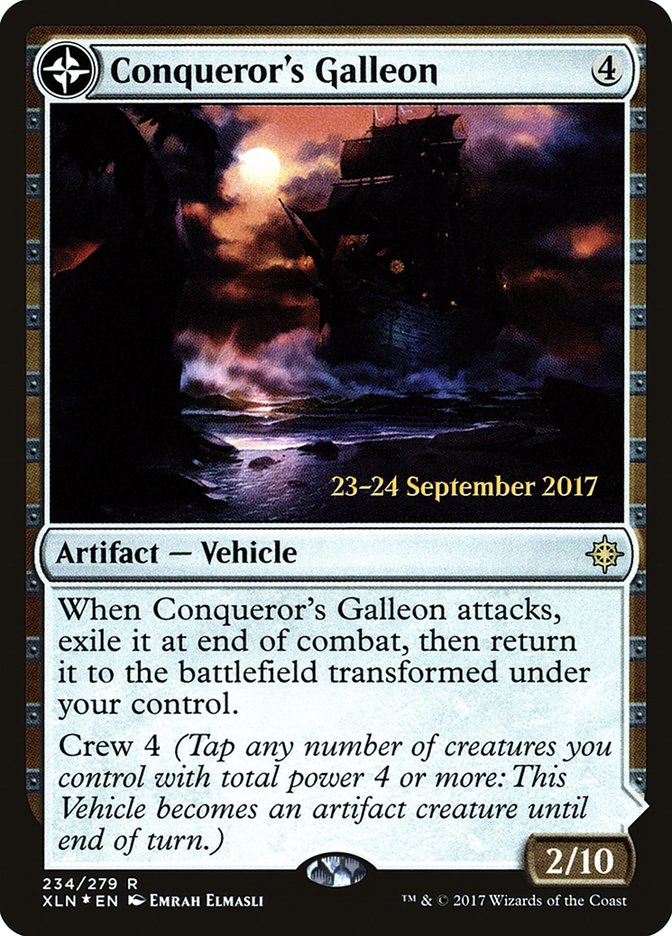 Conqueror's Galleon // Conqueror's Foothold  (Prerelease) [Ixalan Prerelease Promos] | The Gaming-Verse