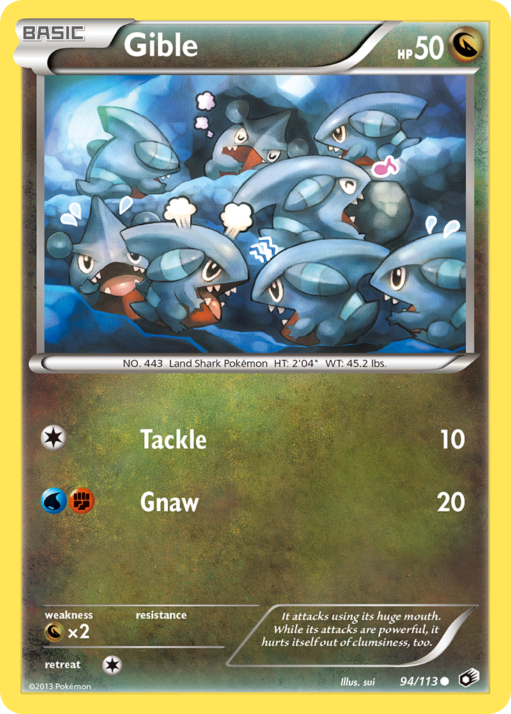 Gible (94/113) [Black & White: Legendary Treasures] | The Gaming-Verse