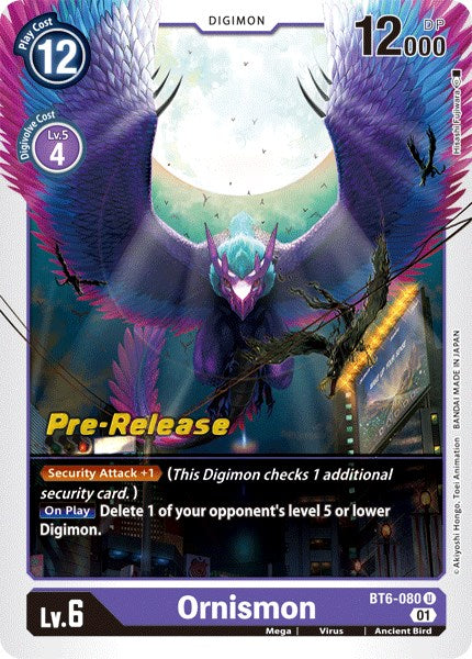 Ornismon [BT6-080] [Double Diamond Pre-Release Cards] | The Gaming-Verse