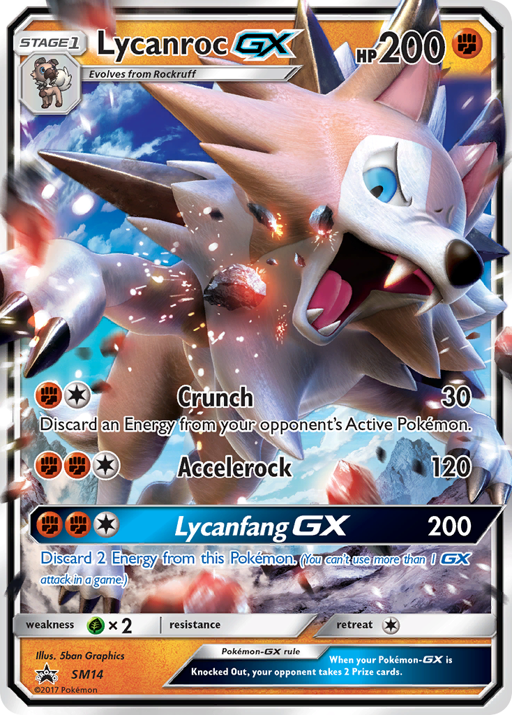 Lycanroc GX (SM14) [Sun & Moon: Black Star Promos] | The Gaming-Verse