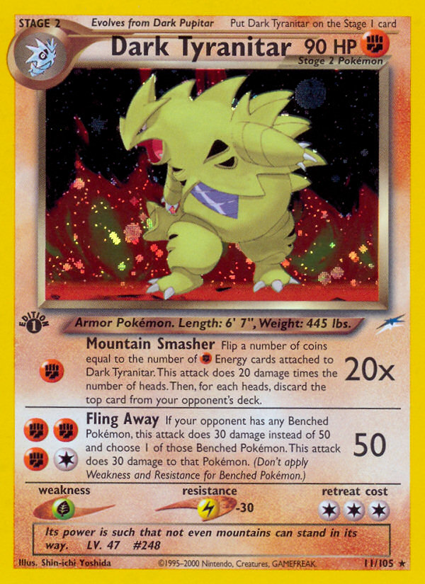 Dark Tyranitar (11/105) [Neo Destiny 1st Edition] | The Gaming-Verse