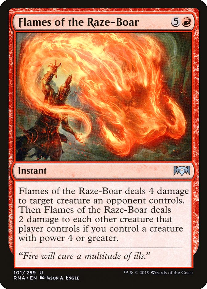 Flames of the Raze-Boar [Ravnica Allegiance] | The Gaming-Verse