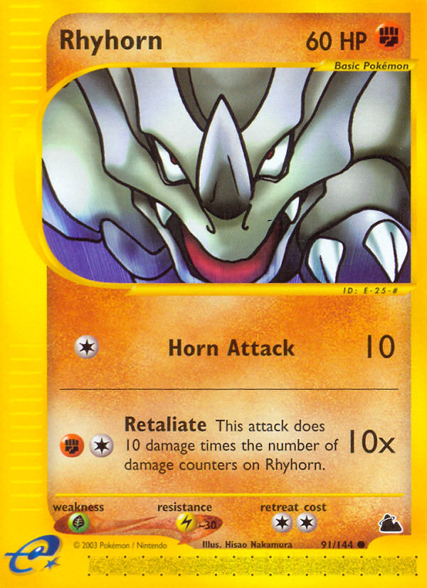 Rhyhorn (91/144) [Skyridge] | The Gaming-Verse