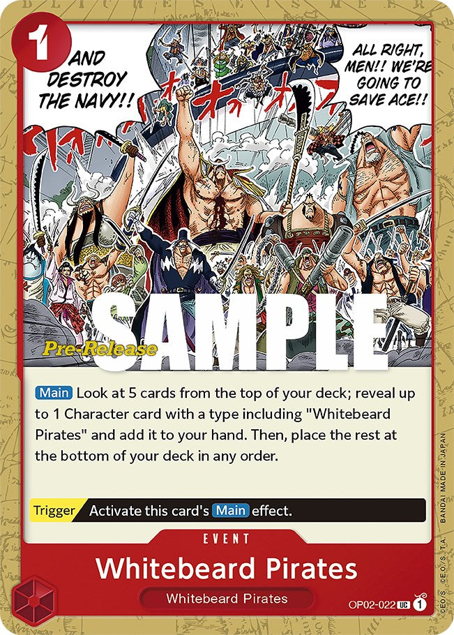 Whitebeard Pirates [Paramount War Pre-Release Cards] | The Gaming-Verse