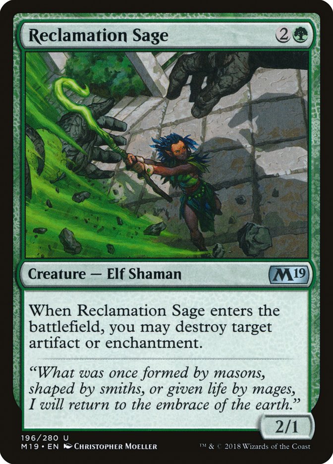 Reclamation Sage [Core Set 2019] | The Gaming-Verse