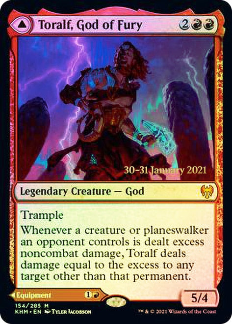 Toralf, God of Fury // Toralf's Hammer  [Kaldheim Prerelease Promos] | The Gaming-Verse