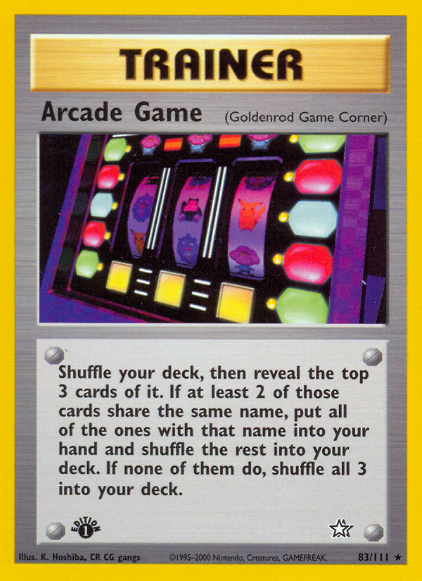 Arcade Game (83/111) [Neo Genesis 1st Edition] | The Gaming-Verse