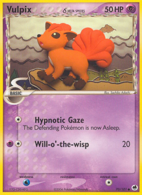 Vulpix (70/101) (Delta Species) [EX: Dragon Frontiers] | The Gaming-Verse