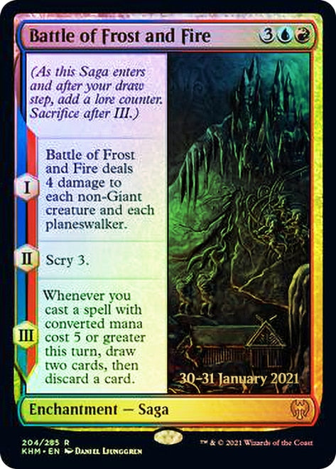 Battle of Frost and Fire [Kaldheim Prerelease Promos] | The Gaming-Verse