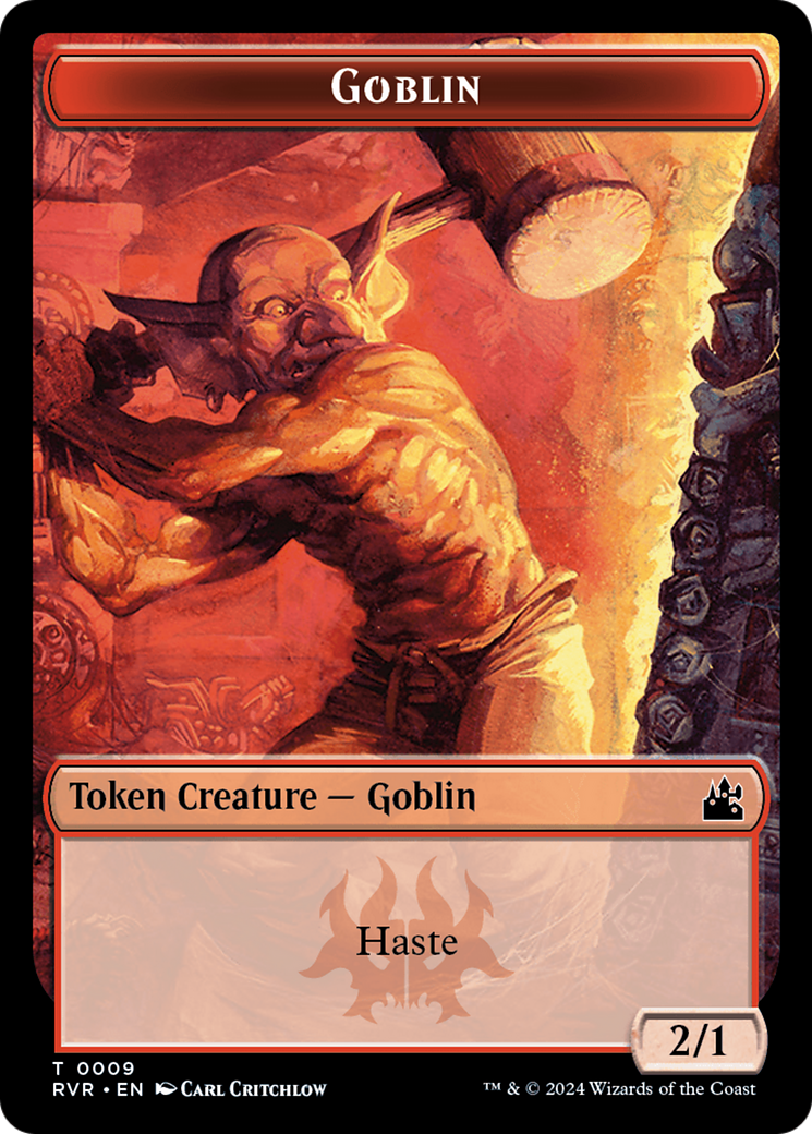 Saproling // Goblin (0009) Double-Sided Token [Ravnica Remastered Tokens] | The Gaming-Verse