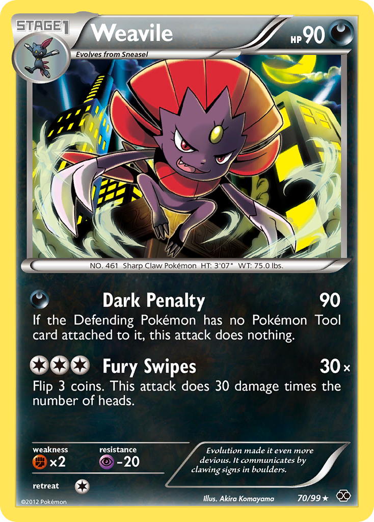 Weavile (70/99) [Black & White: Next Destinies] | The Gaming-Verse