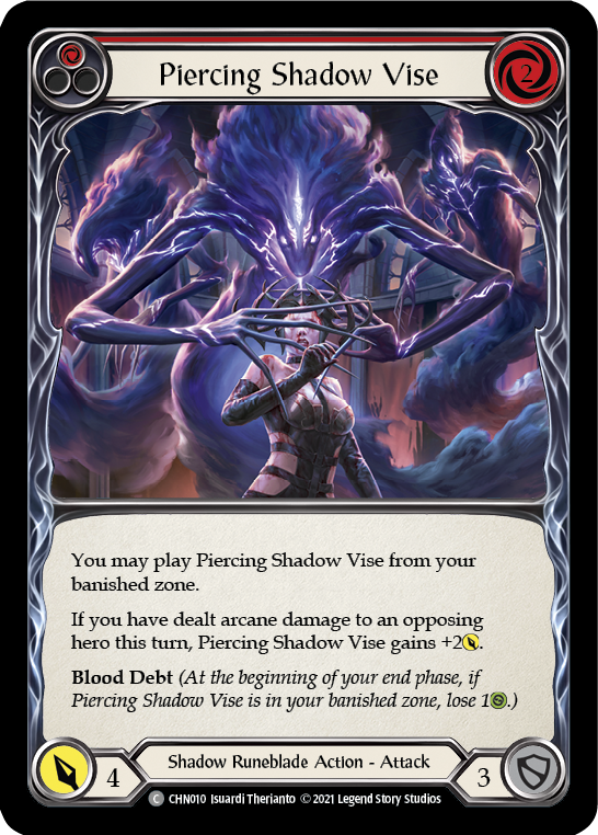 Piercing Shadow Vise (Red) [CHN010] (Monarch Chane Blitz Deck) | The Gaming-Verse