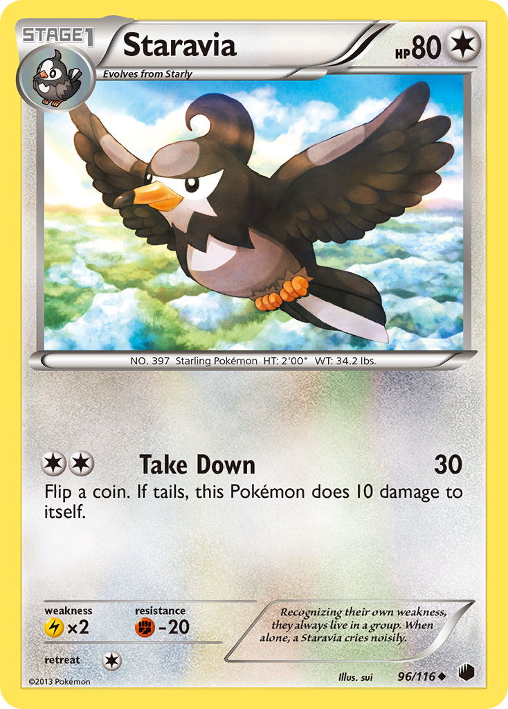 Staravia (96/116) [Black & White: Plasma Freeze] | The Gaming-Verse