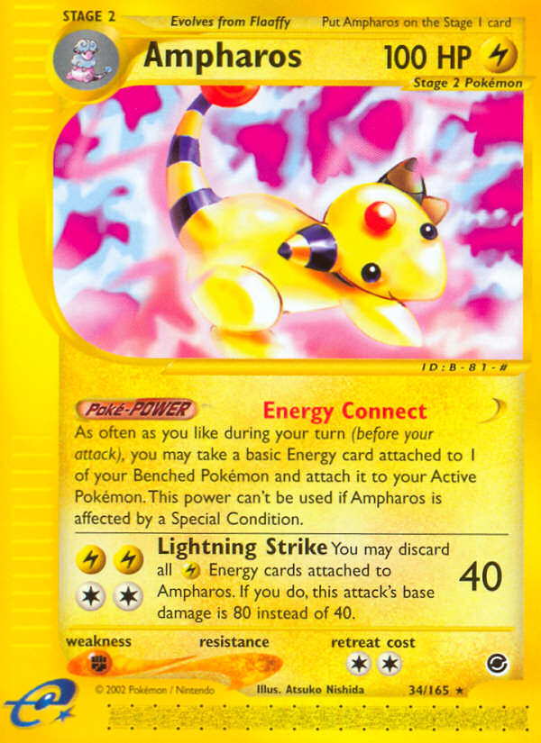 Ampharos (34/165) [Expedition: Base Set] | The Gaming-Verse