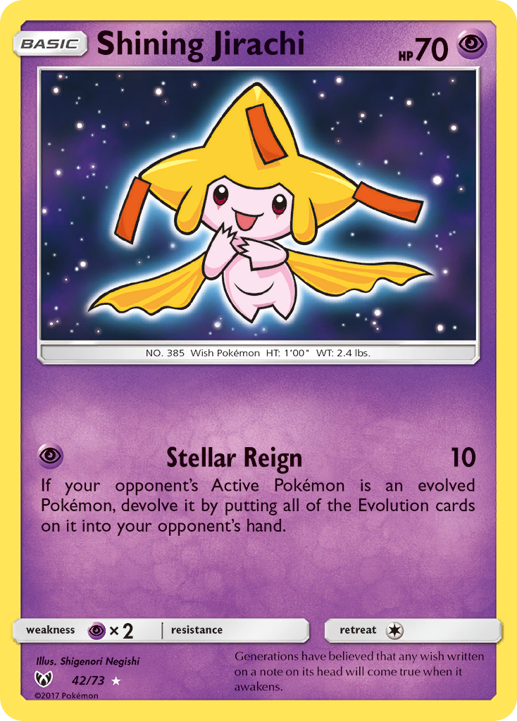 Shining Jirachi (42/73) [Sun & Moon: Shining Legends] | The Gaming-Verse