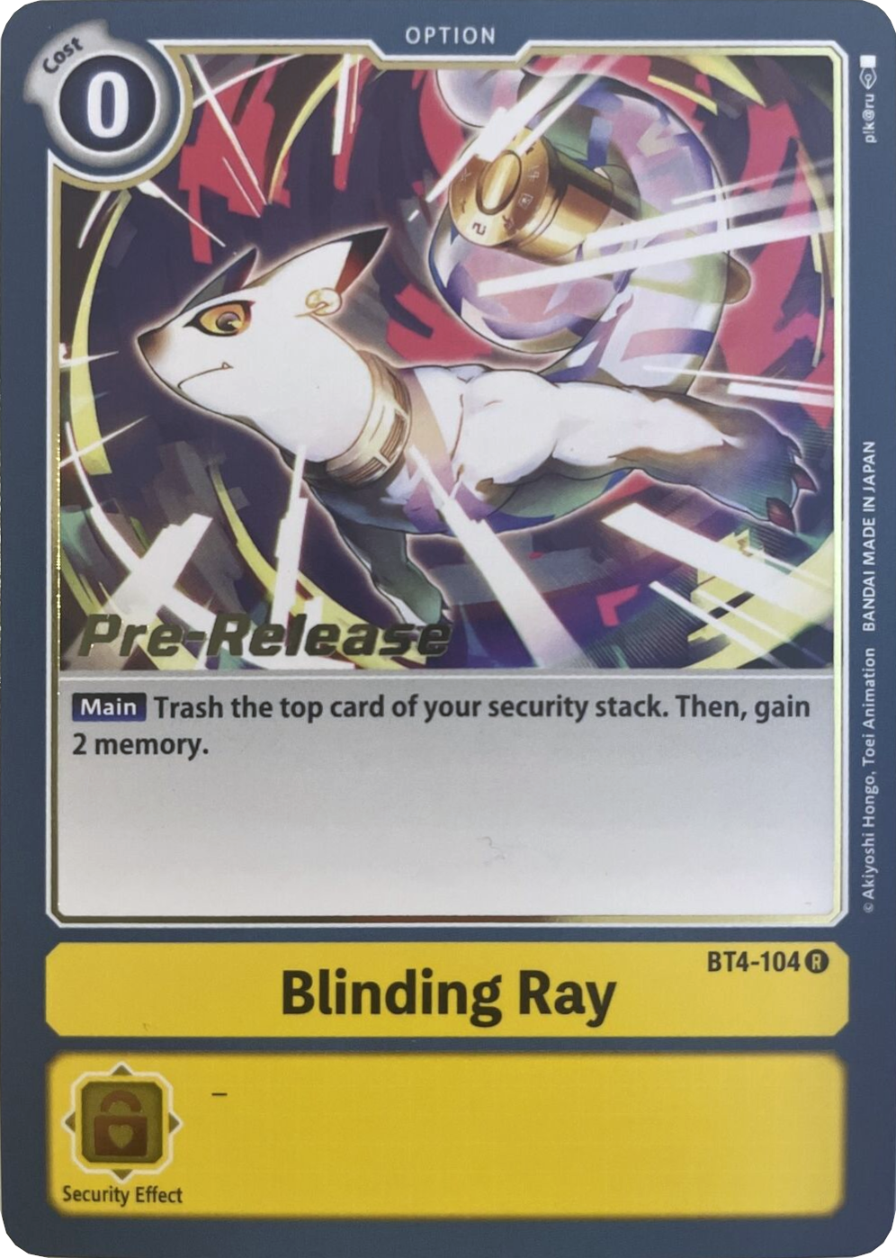 Blinding Ray [BT4-104] [Great Legend Pre-Release Promos] | The Gaming-Verse